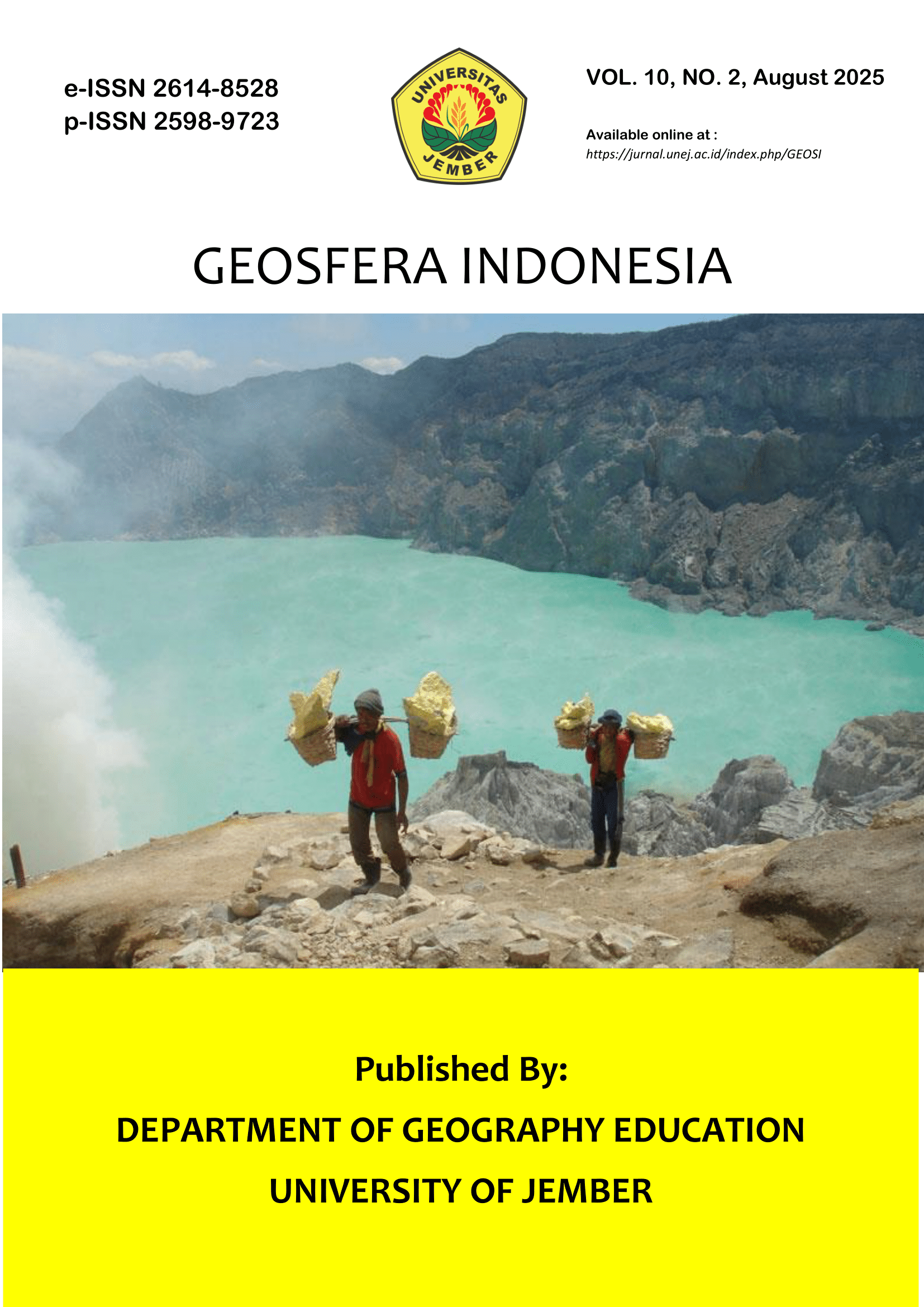					View Vol. 10 No. 2 (2025): GEOSFERA INDONESIA
				